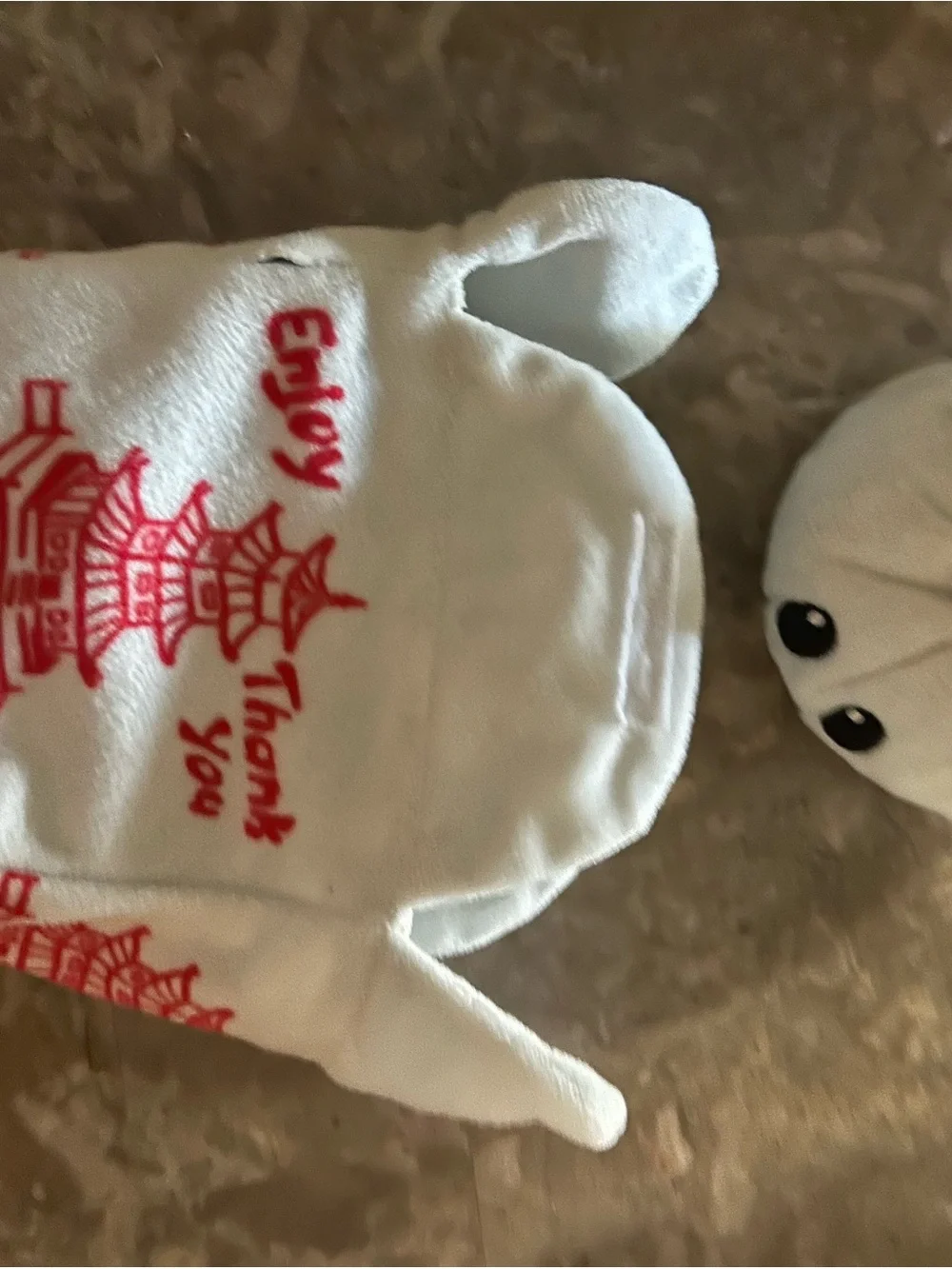 Bark White & Red Plush Takeout Box Dog Toy Duo